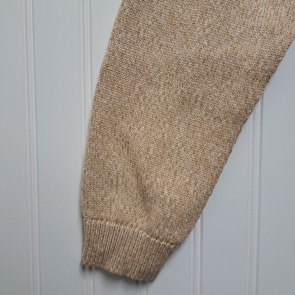 VTG Alfred Dunner Full Zip Sweater Womens PL Beige Knit Cardigan Embroidered 90s - Picture 6 of 15